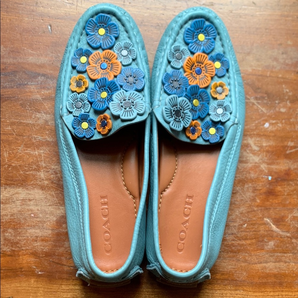 Coach Tea Rose Crosby Driver loafers